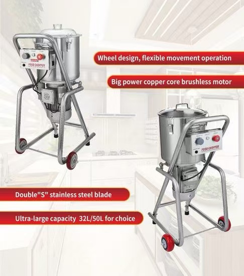 Powerful 32L Stainless Steel Food Chopper Kitchen Equipment Food Blender Mixer - Image 6