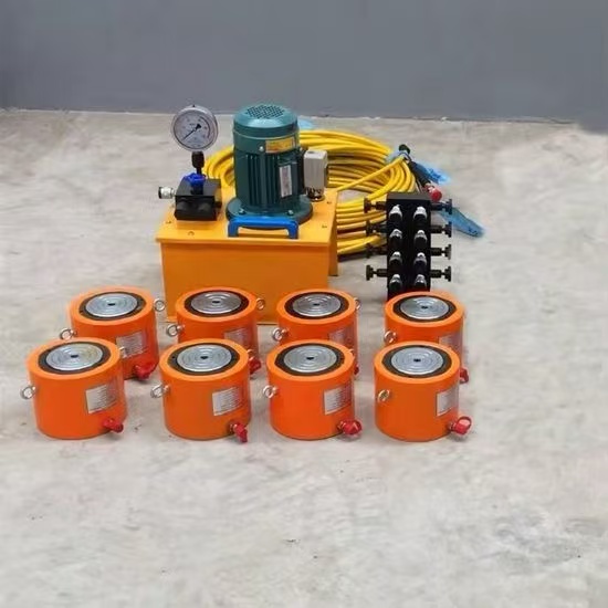 600 700ton Prestressed Vertical Hydraulic Double Acting Solid Lifting Pushing Jack - Image 5