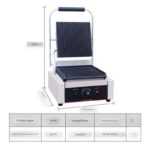 Double Plate Panini Grill Full Grooved Electric Griddle Double Electric Grill