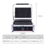 Double Plate Panini Grill Full Grooved Electric Griddle Double Electric Grill (Copy)