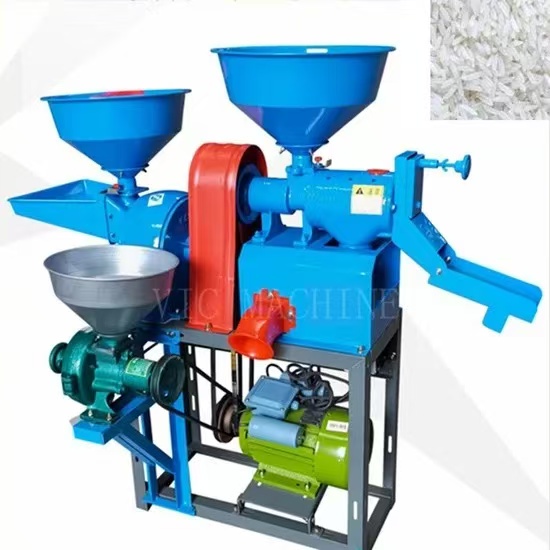 3-in-1 Automaic Samll Complete Integrated Grains Grinding Mill Grinder Huller Sheller Polisher Soybean Pulping Unit Equipment Auto Combined Rice Milling Machine - Image 2