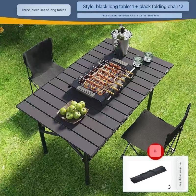 Portable Outdoor Camping Adjustable Aluminium Beach Folding Picnic Table