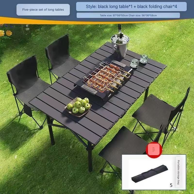 Portable Outdoor Camping Adjustable Aluminium Beach Folding Picnic Table