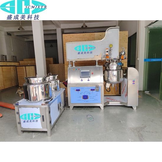 Ointment Lotion Cream Mayonnaise Petroleum Jelly Making Machine Lifting Cosmetic Mixer Vacuum Homogenizer Emulsifier
