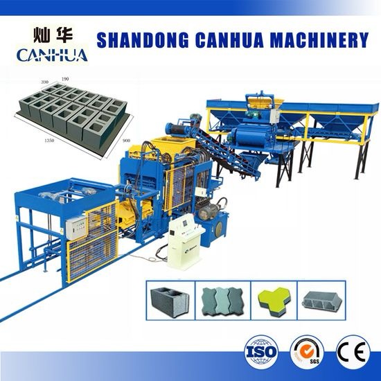 Cement Pavers 9 Inches Hollow Block Making Machine Interlocking Brick Production Line