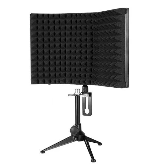 Desktop Professional 3 Panel Foldable Adjustable Recording Microphone Isolation Shield for Studio - Image 3