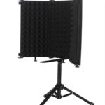 Desktop Professional 3 Panel Foldable Adjustable Recording Microphone Isolation Shield for Studio