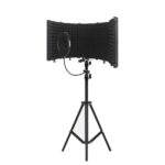 Desktop Professional 3 Panel Foldable Adjustable Recording Microphone Isolation Shield for Studio