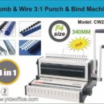 1 & Comb 2-in-1 Multifuctional Punching & Binding Machine for Book Binder Model Cw2016