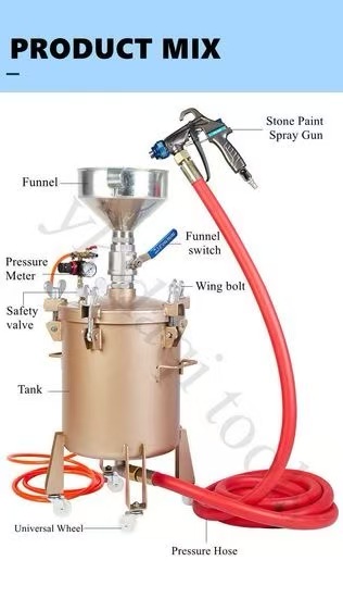 Pneumatic Paint Pressure Feed Tank Pressure Pot - Image 6