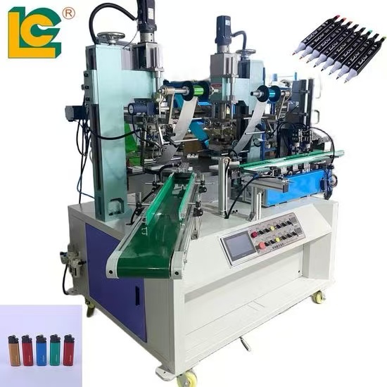 LC Automatic 8-Position Dual-Color Turntable Hot Foil Stamping Machine