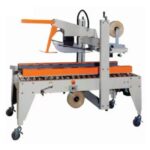 Manufacturer Pneumatic Automatic Four Corner Edge Case Box Tape Sealing Strapping Packing Machine